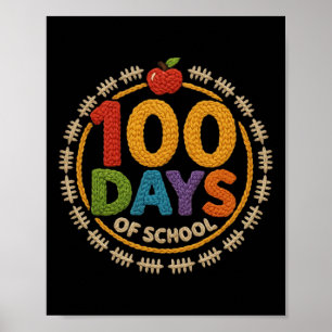 Funny 100 Days Of School Quote, Cool Teacher, 100t Poster
