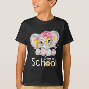 Funny 100 Days Of School Shirt Elephant 100th Day