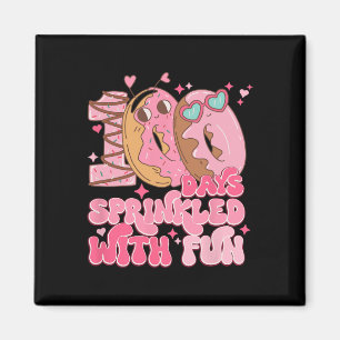Funny 100 Days Sprinkled With Fun Doughnut School Magnet
