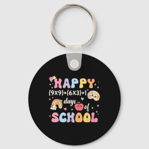 Funny 100th Day Math Formula 100 Days Of School Ma Keychain