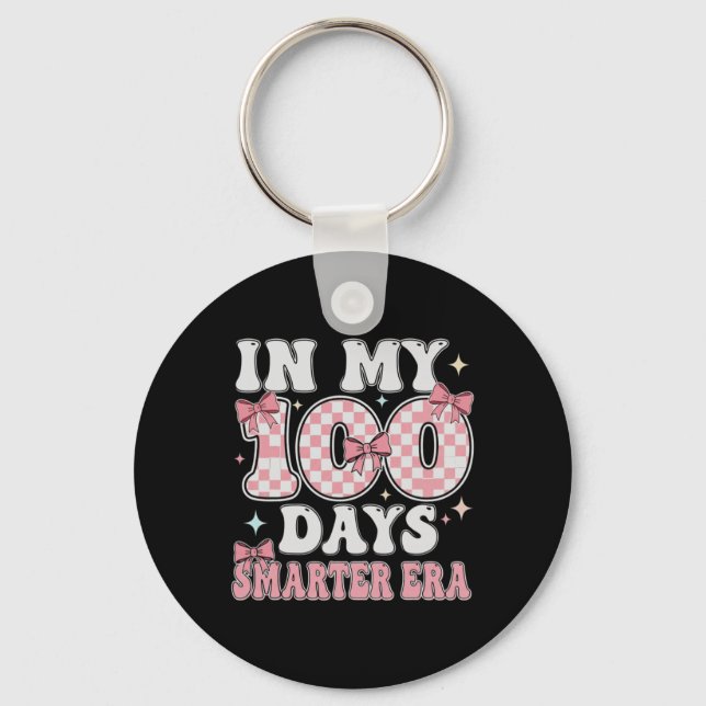 Funny 100th Day Of School For Teacher Or Student _ Keychain (Front)
