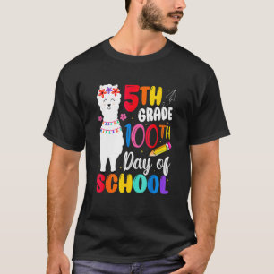 Funny 100th Day Of School No Prob Llama Happy 100t T-Shirt