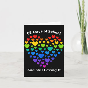 Funny 100th Day Of School Shirt Teacher Heart Vale Card