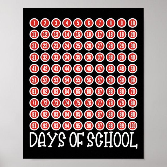 Funny 100th Day Of School Teacher Kids 100 Days Ma Poster (Front)