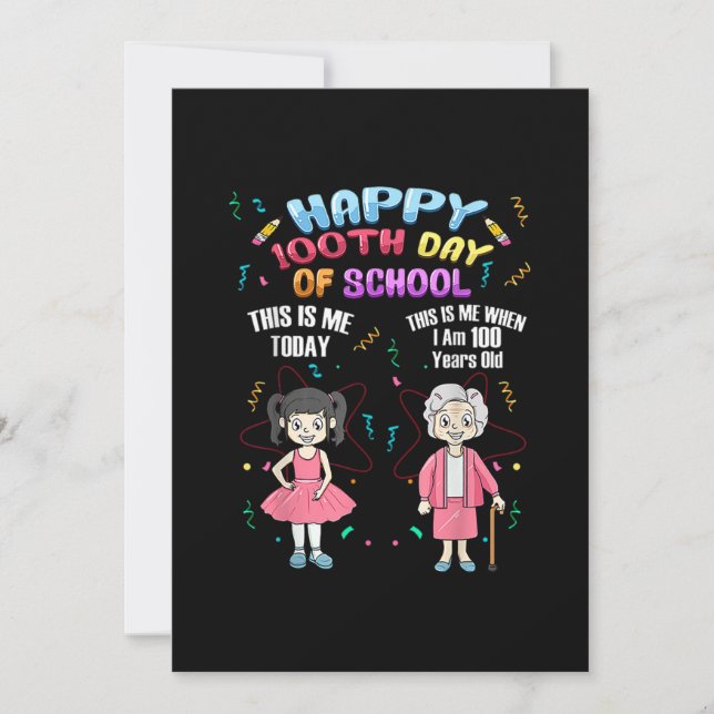Funny 100Th Day Of School When I Am 100 Years Old Save The Date (Front)