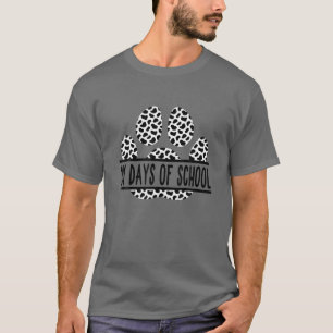 Funny 101 Days Of School Dalmatian Dog Student Tea T-Shirt