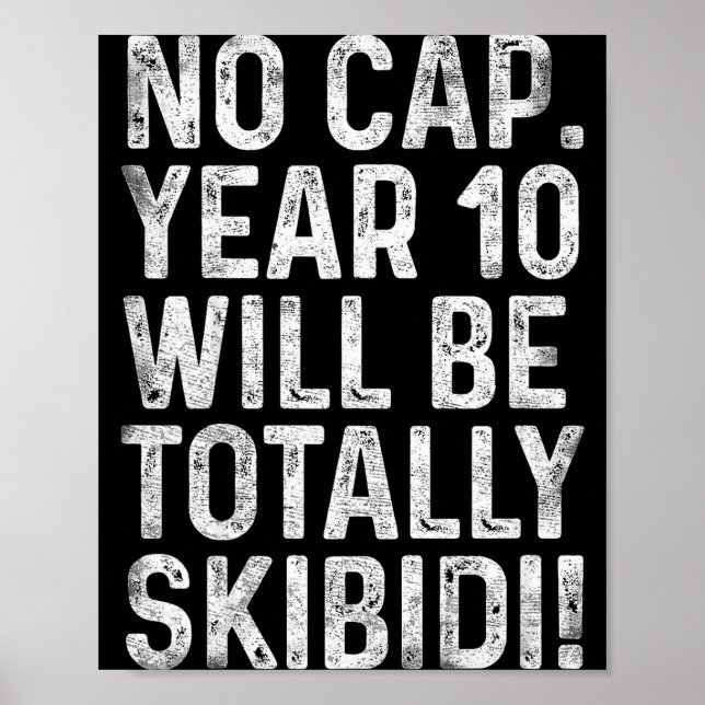 Funny 10 Year Old Bday Boy 10th Birthday Born In 2 Poster (Front)