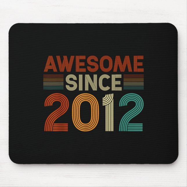 Funny 13 Year Old Awesome Since 2012 Birthday Son  Mouse Pad (Front)