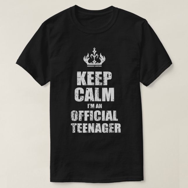 Funny 13th Birthday Gift Official nager 13 Year Ol T-Shirt (Design Front)