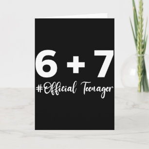 Funny 13th Birthday Teenager 6+7 Year Old Boys Kid Card