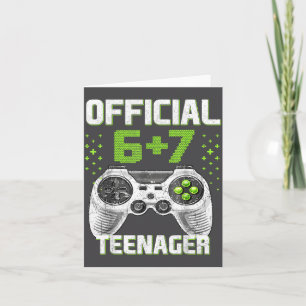 Funny 13th Birthday Teenager 6+7 Year Old Boys Kid Card
