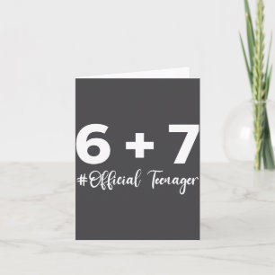 Funny 13th Birthday Teenager 6+7 Year Old Boys Kid Card