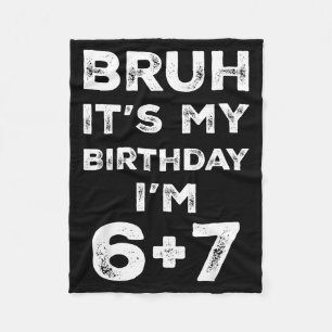 Funny 13th Birthday Teenager 6+7 Year Old Boys Kid Fleece Blanket