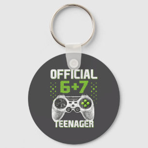 Funny 13th Birthday Teenager 6+7 Year Old Boys Kid Keychain