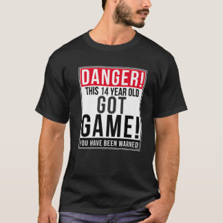 Funny 14Th Birthday Game Gift 14 Year Old Birthday T-Shirt