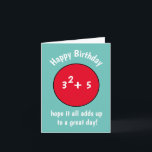 Funny 14th number birthday card for teenager<br><div class="desc">Funny birthday card for teenage boy pr girl. Change the age to 13, 14, 15, 16, 17 or any other age by changing the sum. 3 to the power of 2, equals 9. Then add any number you need to match the new age of the birthday boy or girl. 3x3...</div>