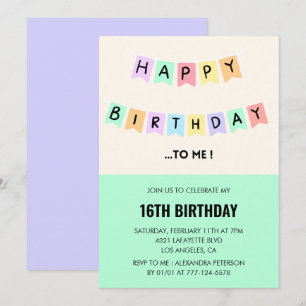 Funny 16th birthday invitations Happy Birthday