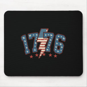 Funny 1776 4th Of July American Usa Flag Men Women Mouse Pad