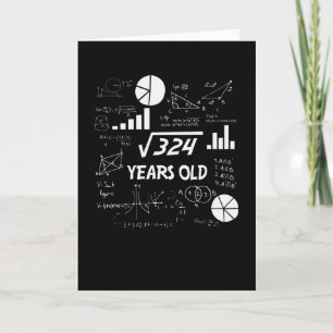 Funny 18 Birthday Gift Math Square Root Card