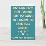 Funny 18th Birthday For Son or Daughter Card<br><div class="desc">Make your son or daughter smile with this humourous Birthday Card on their 18th birthday!</div>