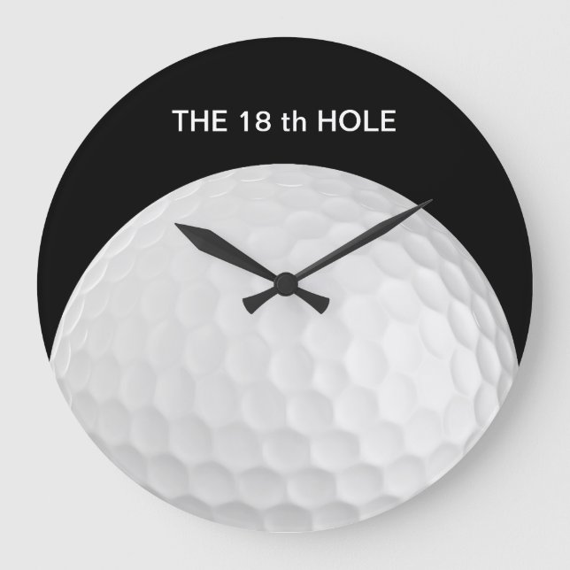 Funny 18th Hole Golf Wall Clocks (Front)