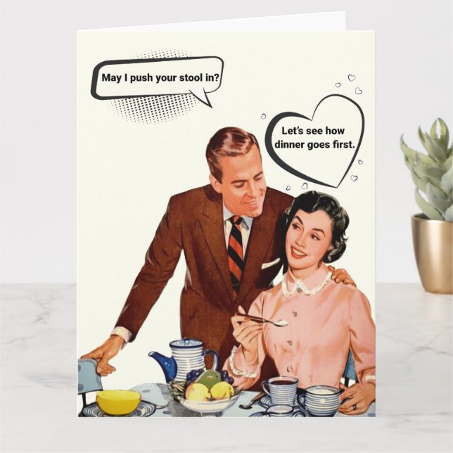 Funny 1950s Housewife Card (Small Plant)