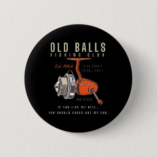 Funny 1964 Fishing Birthday Old Fart For Fisherman 2 Inch Round Button