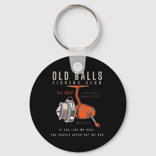 Funny 1974 Fishing Birthday Old Fart For Fisherman Keychain