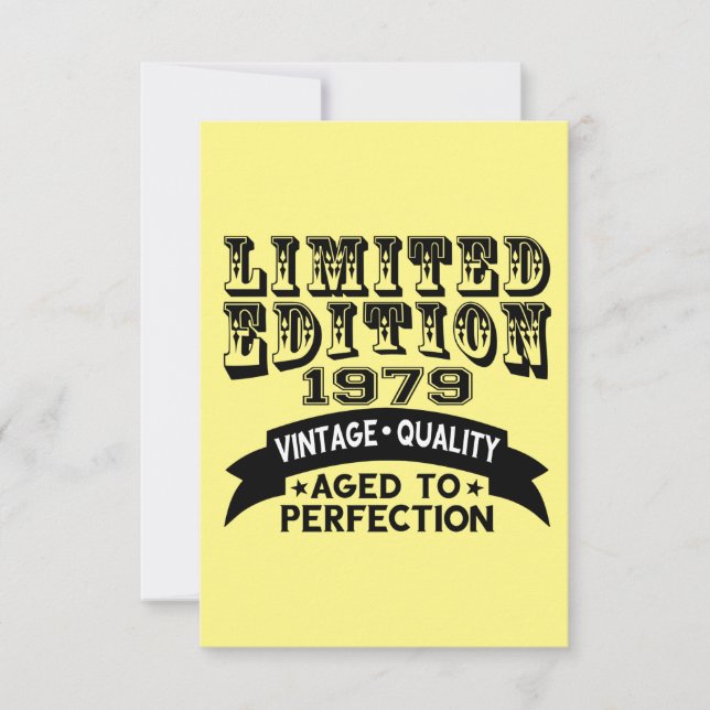 Funny 1979 Birthday Card Limited Edition (Front)