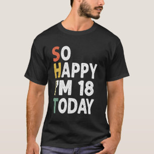 funny 19 Years Old Birthday Vintage So Happy Im 19 T-Shirt