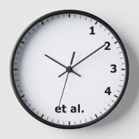 Funny 1 2 3 4 et al Clock - Science Research Lab