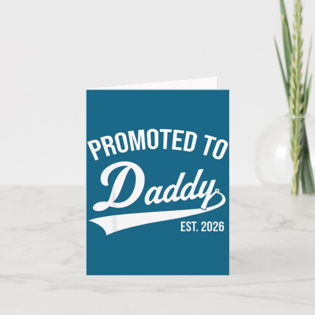 Funny 1st Time Dad Est 2026 New Dad New First Fath Card (Front)