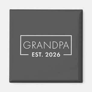 Funny 1st Time Grandpa Est 2026 New Grandpa Magnet