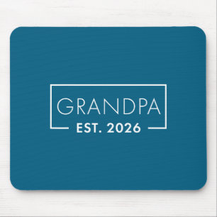 Funny 1st Time Grandpa Est 2026 New Grandpa Mouse Pad