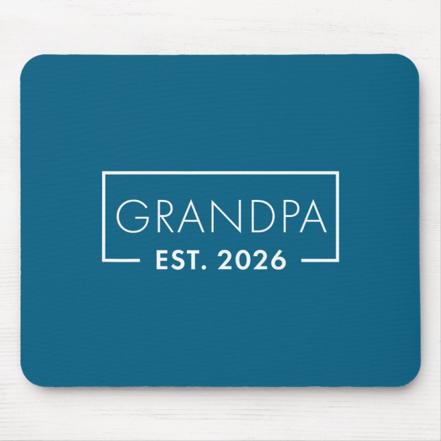 Funny 1st Time Grandpa Est 2026 New Grandpa  Mouse Pad (Front)