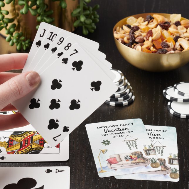 Funny 2020 Quarantine | Living Room Vacation Playing Cards (In Situ)