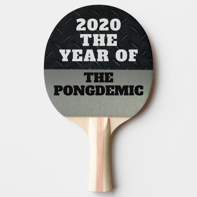 Funny 2020 Year of the Pandemic Pun Ping Pong Paddle (Front)