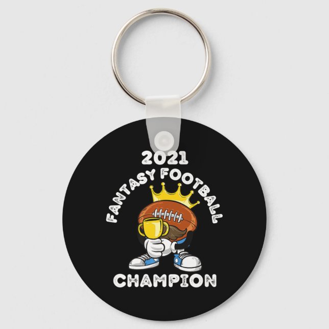 FUNNY 2021 FANTASY FOOTBALL CHAMPION FANTASY LEAGU KEYCHAIN (Front)