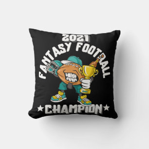 FUNNY 2021 FANTASY FOOTBALL CHAMPION FANTASY LEAGU THROW PILLOW
