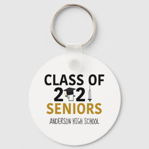 Funny 2021 Graduation Pandemic Humour Senior Keychain