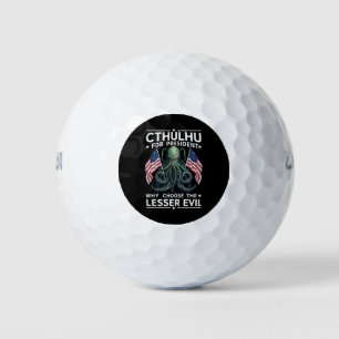 Funny 2024 Elections Cthulhu For President Golf Balls