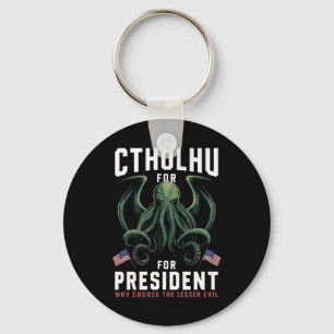 Funny 2024 Elections Cthulhu for President Keychain