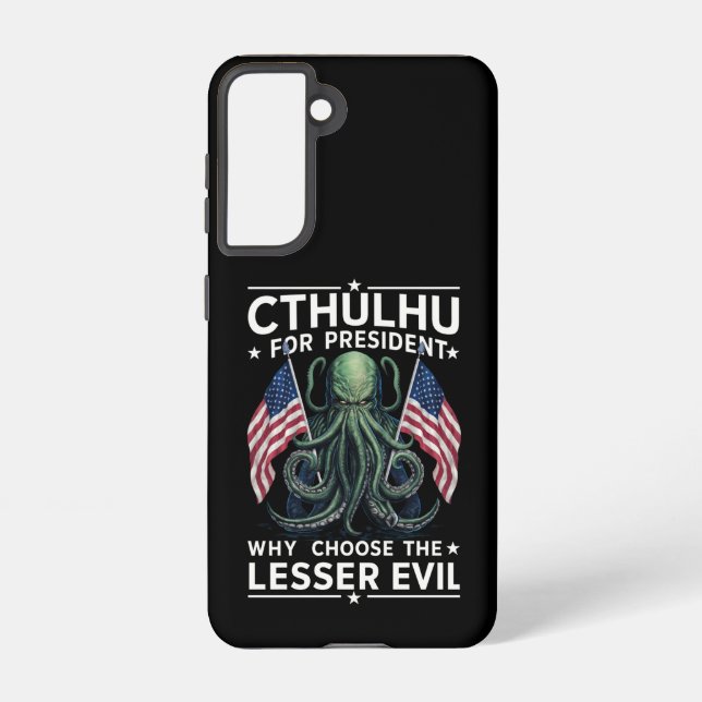 Funny 2024 Elections Cthulhu For President  Samsung Galaxy S21 Case (Back)