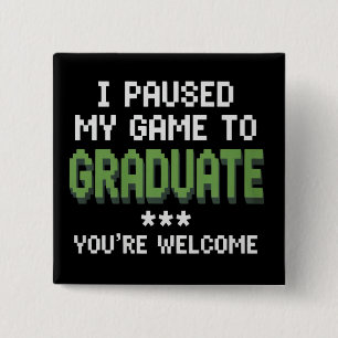 Funny 2025 Gamer Graduate Graduation 2 Inch Square Button