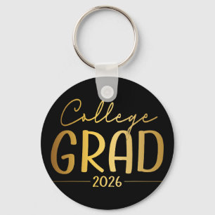 Funny 2026 College Graduate Graduation Grad Studen Keychain