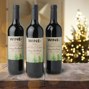 Funny 2026 Wine Glue Holding Us Together Pine Tree Label