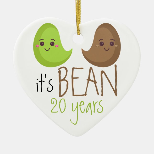 Funny 20 Years Married Ceramic Ornament (Front)