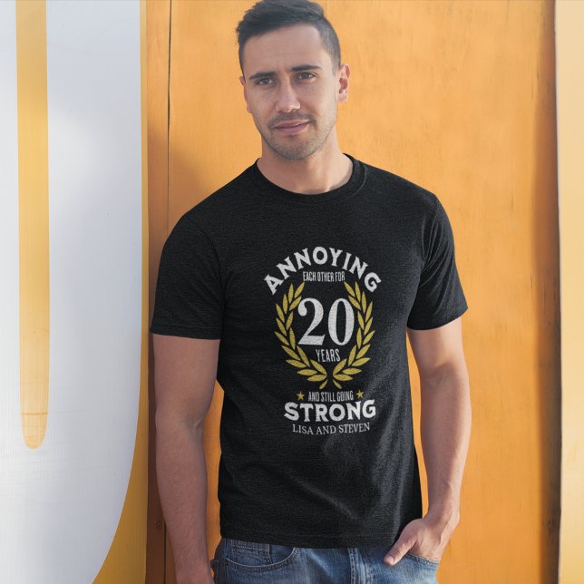 Funny 20th Anniversary for couples T-Shirt (Creator Uploaded)