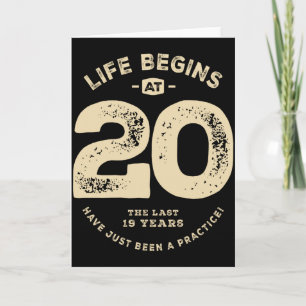 Funny 20th Birthday Age 20 Years Old T Shirt_2  Card