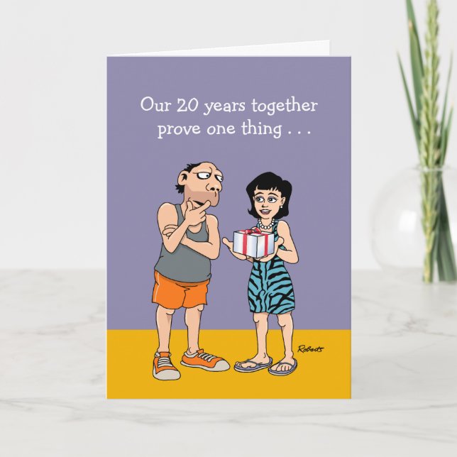 Funny 20th Wedding Anniversary Card (Front)